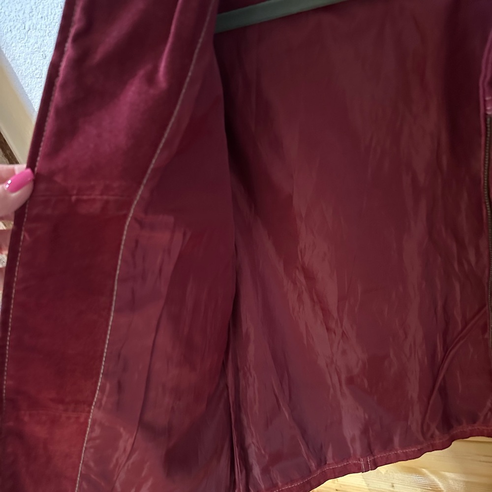 Live a Little Deep Red Leather Jacket